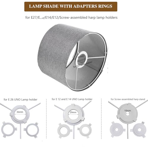 Cloth Lamp Shade Drum Lampshade Round lamp Shade Small Lamp Shades Fabric Lampshade for Table Lamp and Floor Light