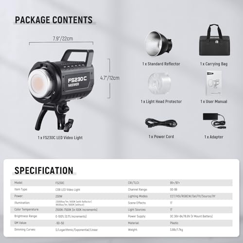 230W High Power RGB LED Video Light