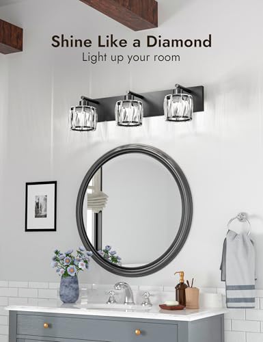 Crystal Vanity Lights for Bathrooms (3 Count)