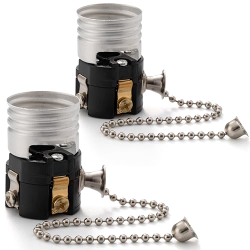 UL Listed Pull Chain Lamp Socket Replacement (2 Count)