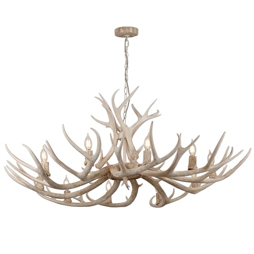 Eldora 10 Light Resin Antler Chandelier 49"
