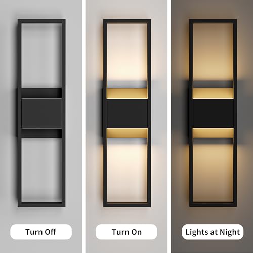 20 Inch Modern Outdoor Wall Light 3000K 800LM 16W Integrated LED