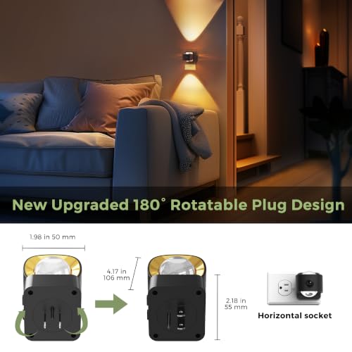 Night Light Motion Sensor Night Lights Plug in Wall Projector (2 Count)