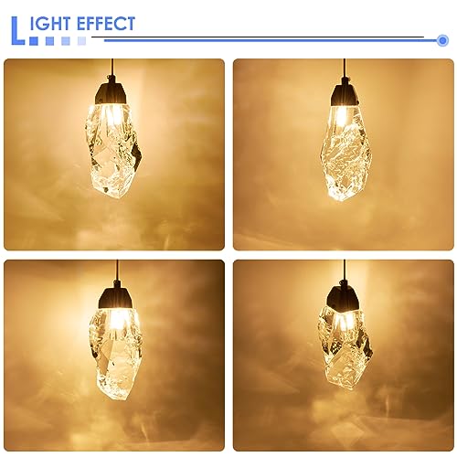 Black Crystal Pendant Light
