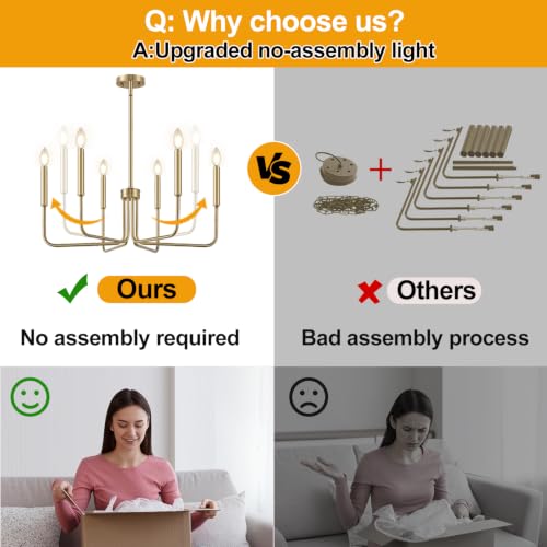 Brass Chandelier (6 Count)