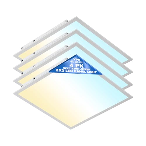 4Pack 2x2 LED Flat Panel Light 5CCT Selectable Drop Ceiling Fixture (4 Count)