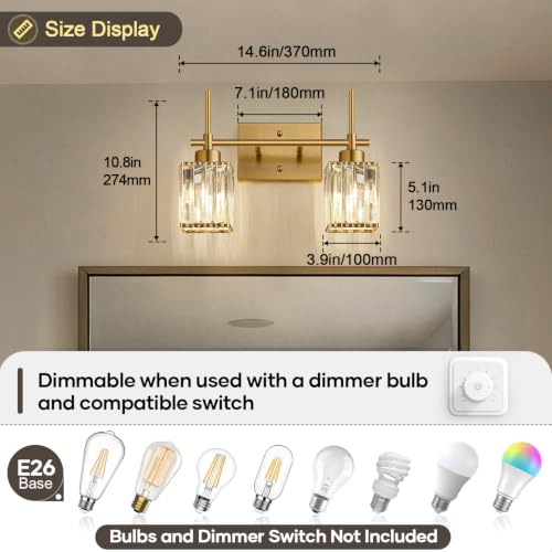 Modern Crystal Bathroom Vanity Light 2