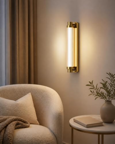 Set of 2 Modern Gold Wall Sconces (2 Count)