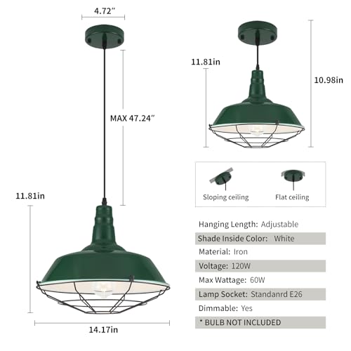 Green Oversize Pendant Light