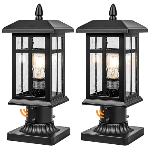 Outdoor Post Light 2 Pack Dusk to Dawn Hardwire Lamp Pole (2 Count)