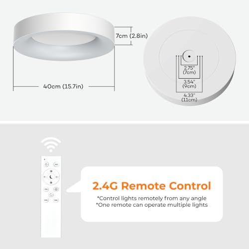 16 Inch RGB Led Flush Mount Ceiling Light with Remote Control