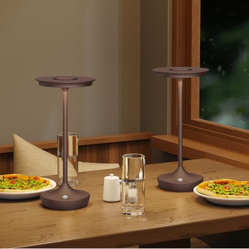 LED Rechargeable Cordless Outdoor 6000mAh Battery Table Lamp 2 (2 Count)