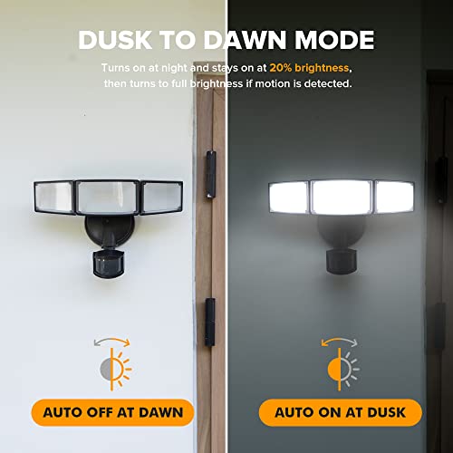 72W 7500LM LED Security Lights Motion Sensor Light Outdoor