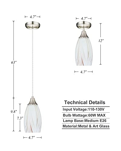 Mini Milk Glass Pendant Lights