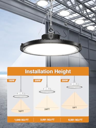 10 Pack UFO LED High Bay Light 250W 37500LM (10 Count)