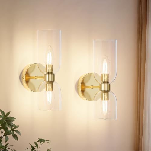 Gold Wall Sconces Set of Two (2 Count)