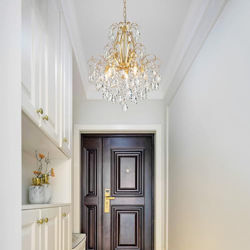 5 Light Crystal Candle Chandelier Pendant Ceiling Modern Lighting Fixture for Bedroom Hallway Bar Kitchen Bathroom