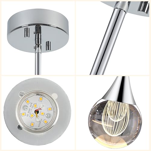 Silver Pendant Lights Kitchen Island (2 Count)