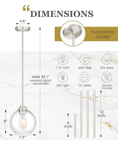 2 Pack Pendant Lights Kitchen Island (2 Count)