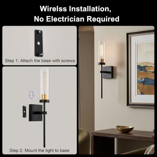 Battery Operated Wall Sconce Set of 2 (2 Count)