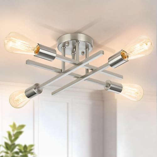 4 Light Semi Flush Mount Ceiling Light