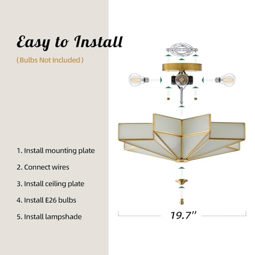 Star Brass Vintage Ceiling Light