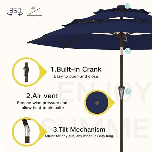 10ft 3 Tier Patio Umbrella
