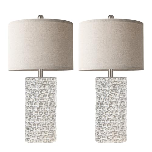 23" Modern Ceramic Table Lamp Set of 2 (2 Count)