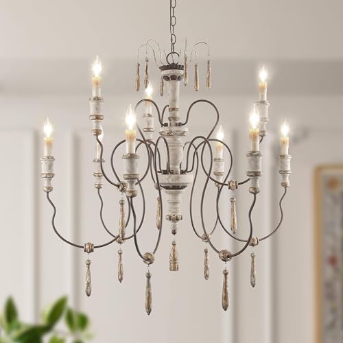 39'' Large Farmhouse French Country Chandelier