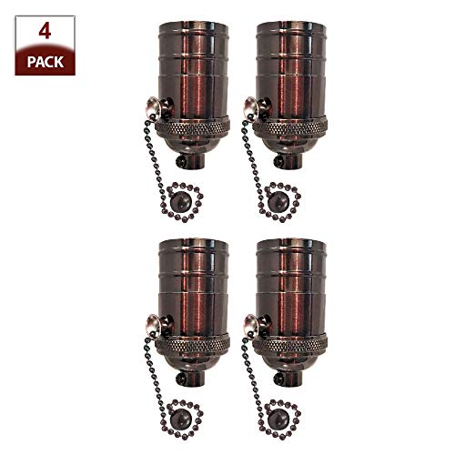 Pull Chain Lamp Socket for Incandescent LED Bulbs (4 Count)
