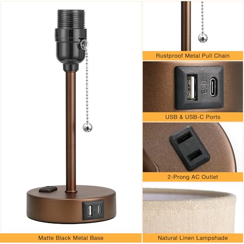 Small Bedside Table Lamp for Bedroom