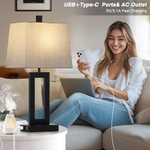 Bedside Table Lamp Set of 2 (2 Count)