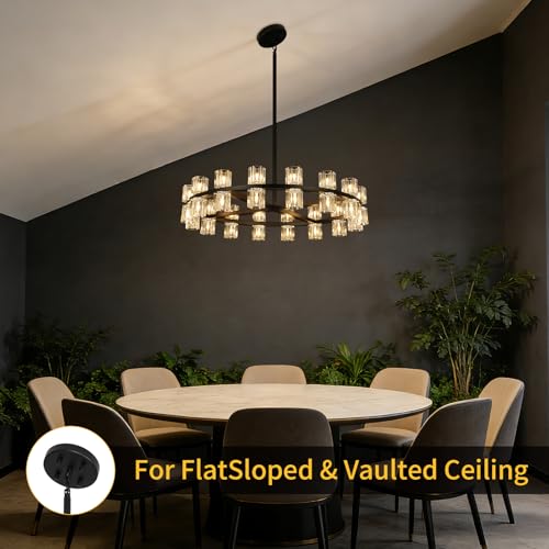 32 Light Black Crystal Chandelier