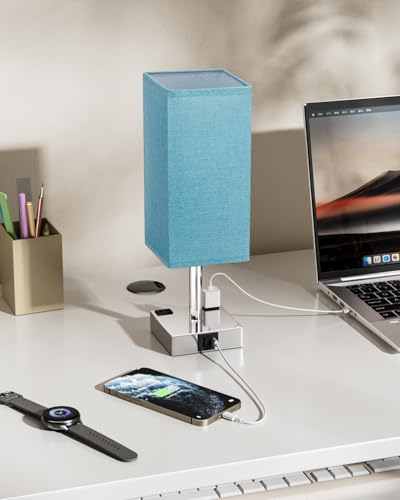 Turquoise Touch Table Lamp for Bedroom
