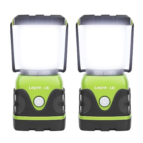 1000LM Battery Powered LED Camping Lantern with 4 Light Modes (2 Count)