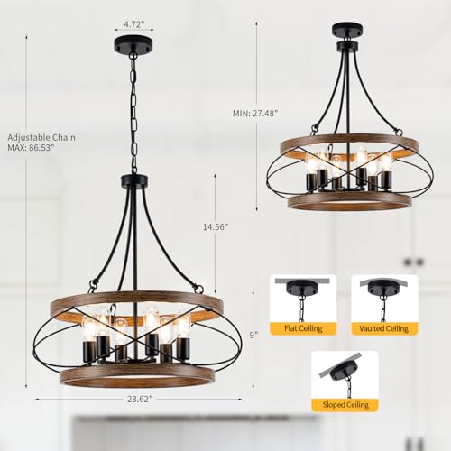 6 Light Farmhouse Chandelier