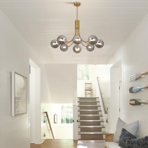 Mid Century Light Fixture Gold Chandelier Large Sputnik Dining Lighting