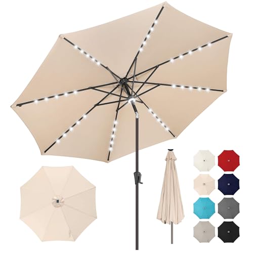 Solar Patio Umbrella with Centre Light