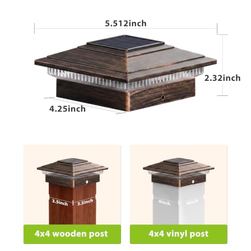 Solar Post Cap Lights 4pack (4 Count)