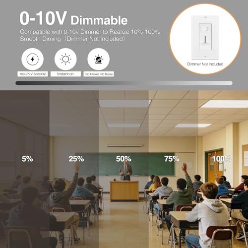 1x4 LED Flat Panel Light (2 Count)