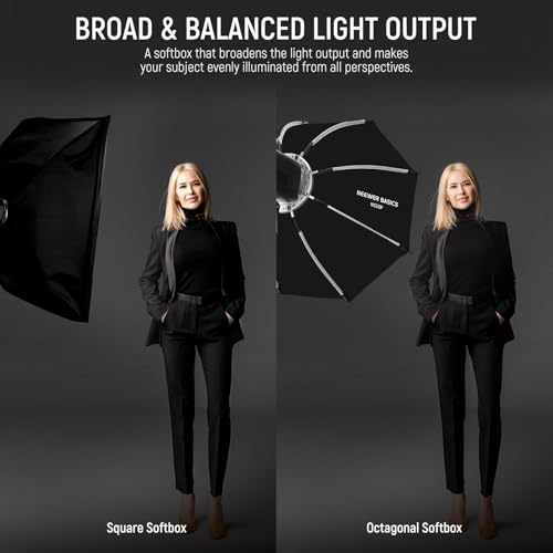Basics Octagonal Softbox Kit for Studio Photography Video Recording Streaming