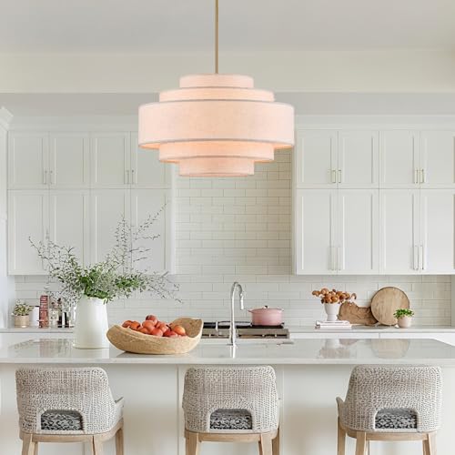 25.6" Modern Large Drum Chandelier