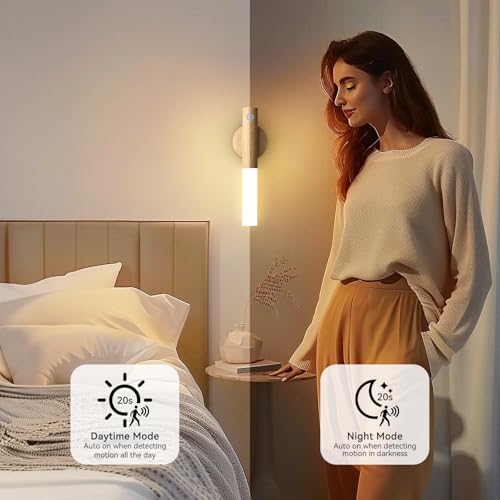 Motion Sensor Wall Light Beech 3PCS (3 Count)