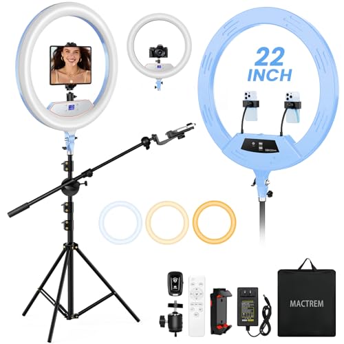 Large 22" Ring Light with Stand for iPad Makeup