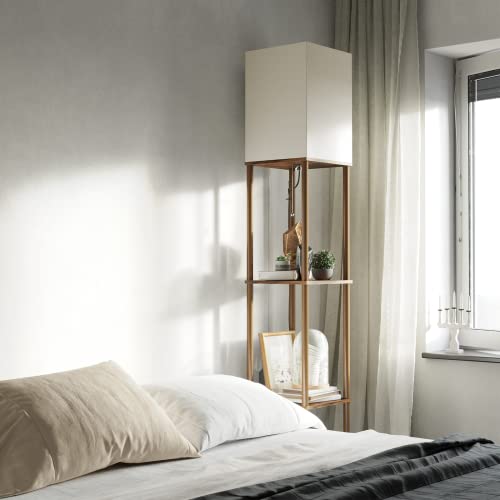 Floor Lamp with Shelves