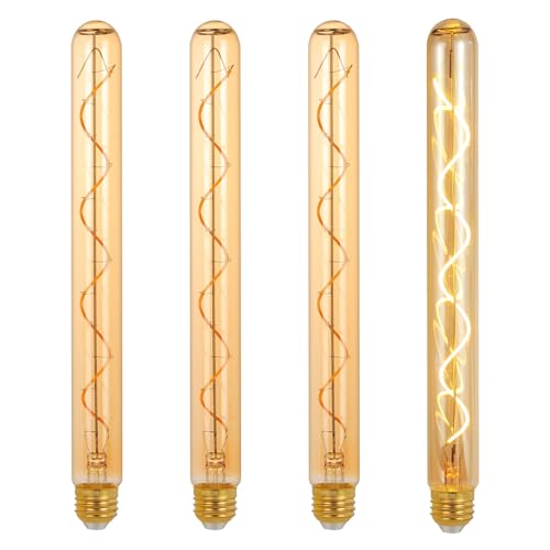 E26 T10 12 Inch Long Tubular LED Edison Bulbs (4 Count)