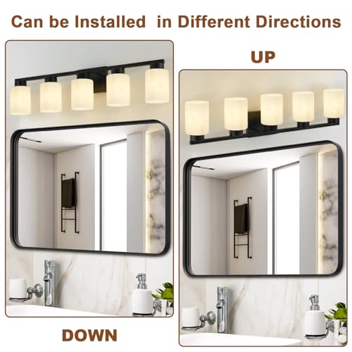 5 Light Bathroom Light Fixtures (5 Count)