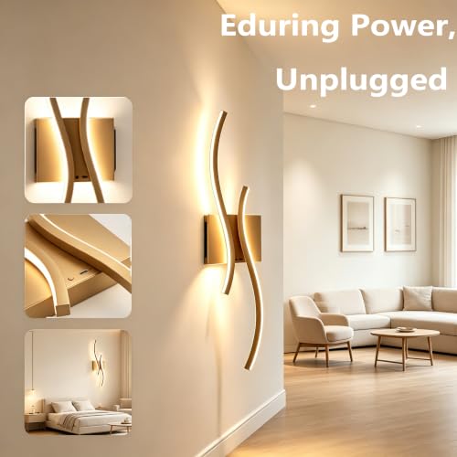 Battery Operated USB Rechargeable Wall Sconce