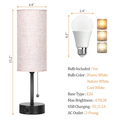 Bedside Table Lamp for Bedroom