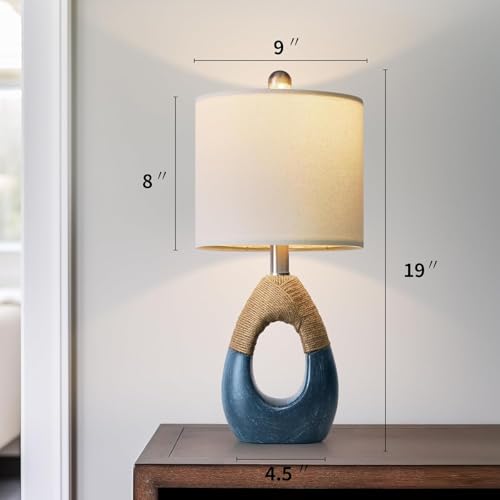19" Boho Bedside Lamps Set of 2 (2 Count)